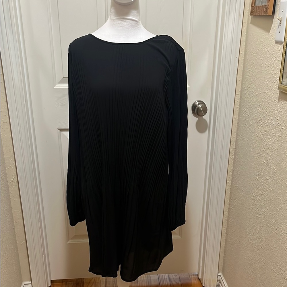 Michael Kors pleated mini dress Black